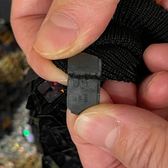 Forever Partners Women's Black/Gold Sequin Halter Top, Size S - Picture 4 of 6